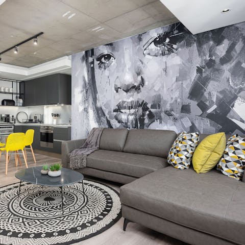 Admire the modern decor created by South African artists