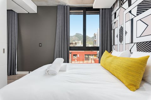 Enjoy a picturesque view of the mountains from your apartment windows