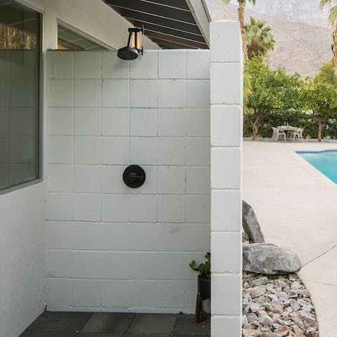 Cool off under the outdoor shower