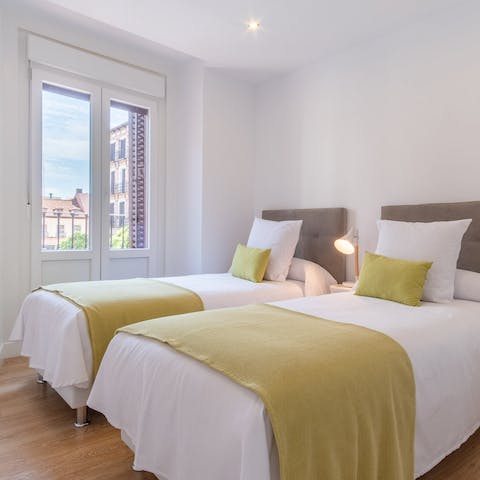 Wake up in the comfortable bedrooms feeling rested and ready for another day of Madrid sightseeing