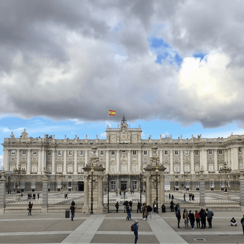 Visit the Royal Palace of Madrid, six minutes away on foot