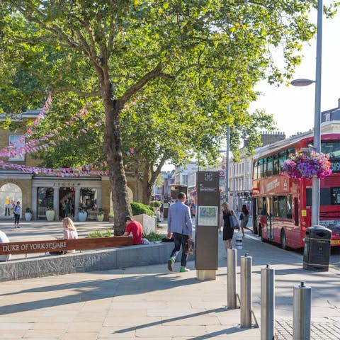 Spend an afternoon shopping in the luxury flagship stores of Duke of York Square