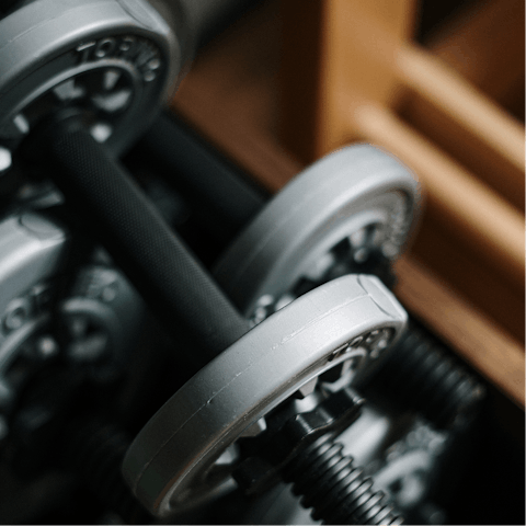 Work up a sweat in the communal gym