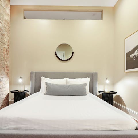 Drift off to sleep in the comfortable beds