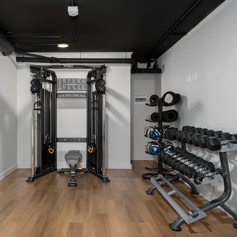 Work up a sweat in the building's well-equipped gym