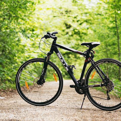 Explore the beautiful scenery on foot or by bike – you can borrow mountain bikes from the host