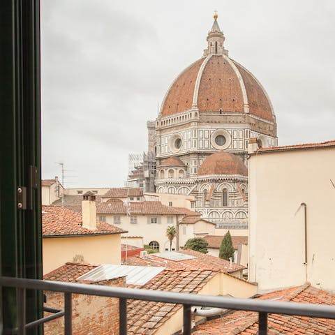 Wake up to incredible views of Florence's iconic duomo