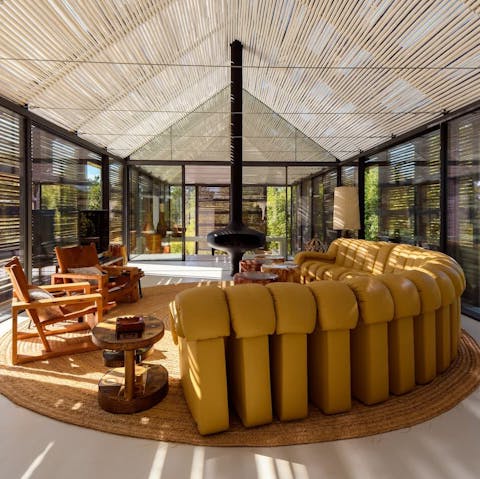 Light the fire and enjoy the warmth and intimacy of the living room