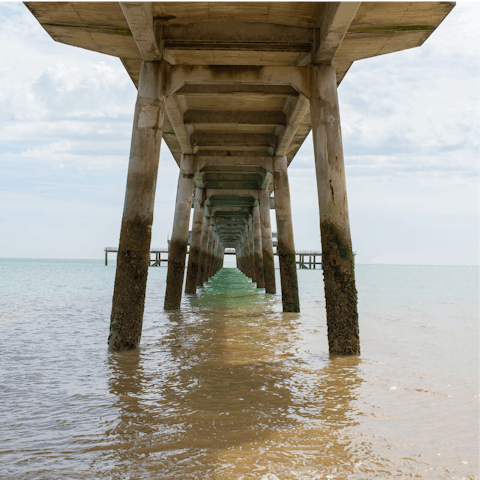 Cycle to Deal for an ice cream on the pier and some fresh sea air