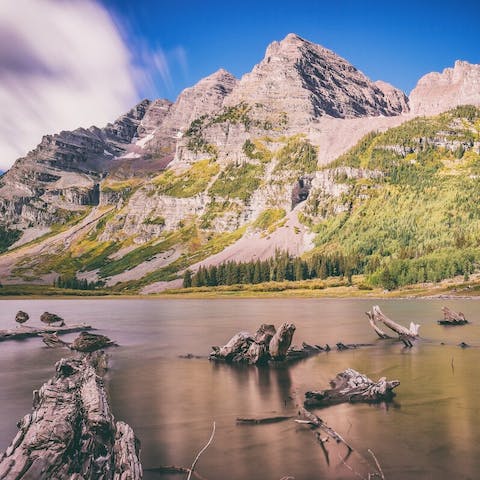 The striking mountainous landscapes