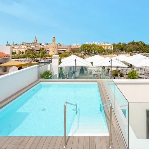 Cool off with a gentle swim in the communal pool