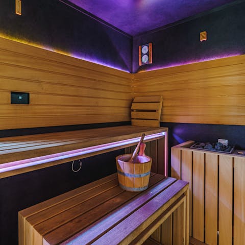 Sweat it out in your private sauna 