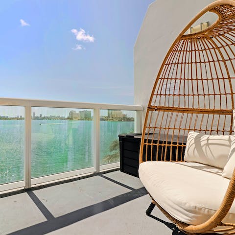 Kick back and relax on your private balcony