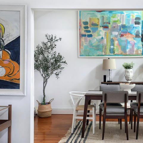 Fall in love with your host's contemporary art collection