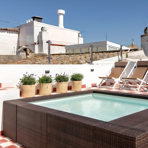 Cool off from the Seville sun with a dip in the plunge pool 