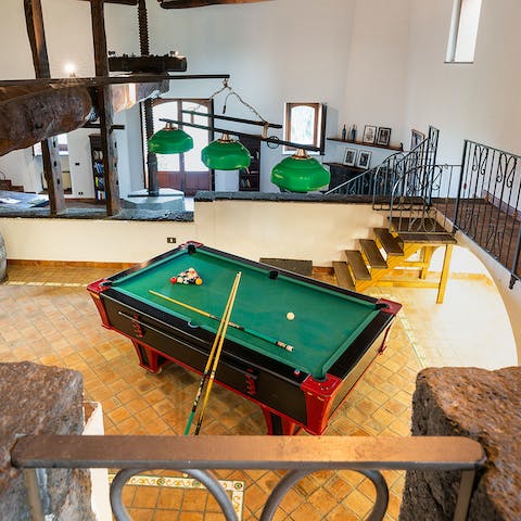 Have a game or two of pool in a beautiful setting