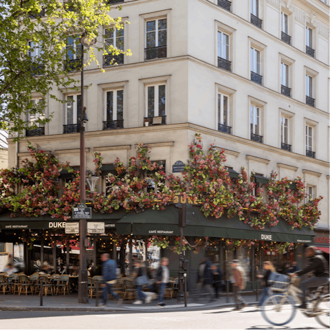 Stroll along Boulevard Voltaire on your doorstep, stopping off for coffee