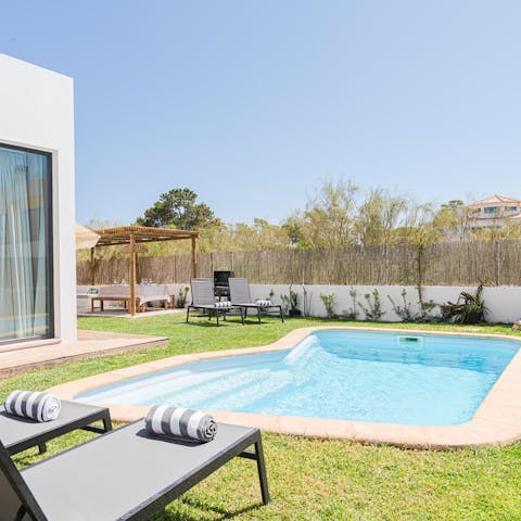Cool off from the Portuguese sun in the private pool