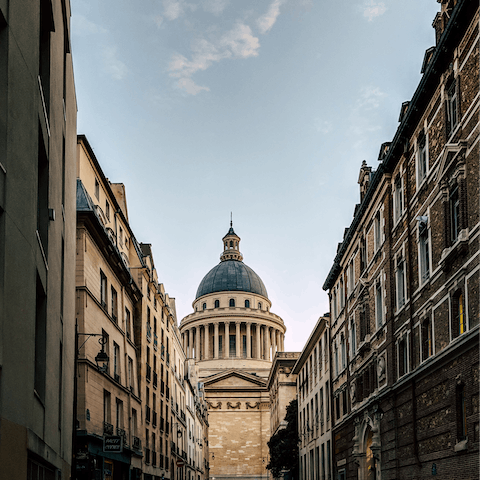 Visit the Pantheon, a fourteen-minute walk away