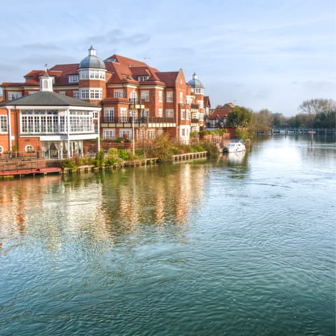 Visit the riverside town of Windsor, just a twelve-minute drive away