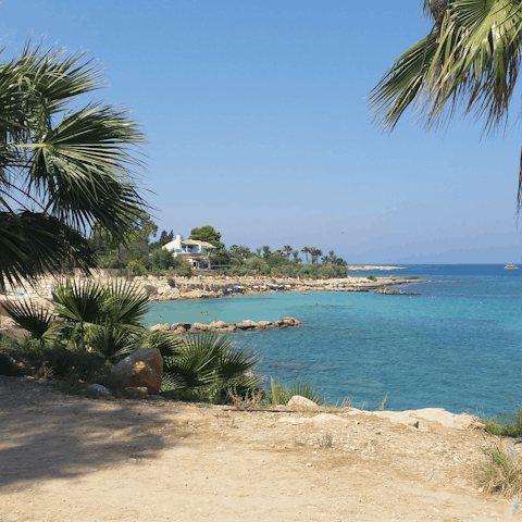 Stay in the resort town of Protaras, just a five-minute walk from Fig Tree Bay Beach