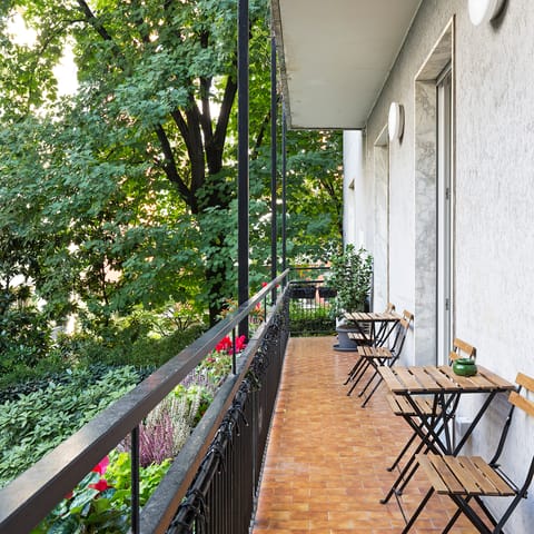 Get some fresh air with morning coffee on the balcony