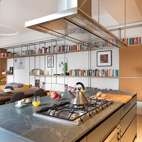 Cook meals in the sociable high-spec kitchen 