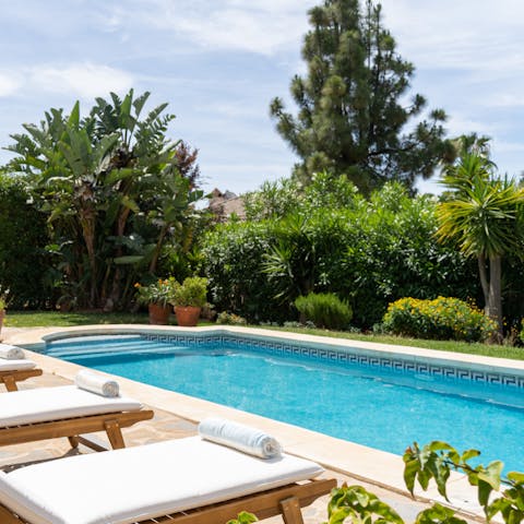 Take a dip in the pool when you need to cool off from the Mediterranean sun