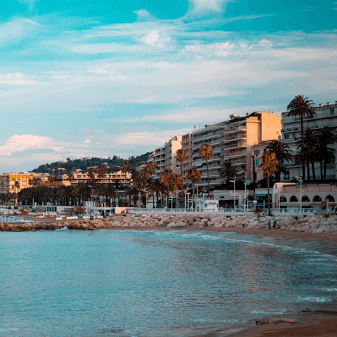 Drive down to Cannes and stroll along the golden coast