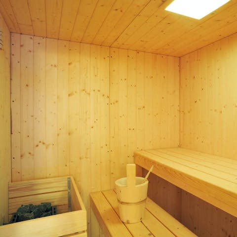 Treat yourself to an extra-long pamper session in the sauna