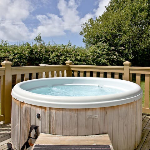 Soak the stress away in the hot tub