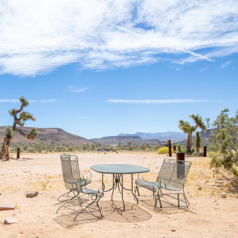 Savour dinner al fresco in your own stretch of desert
