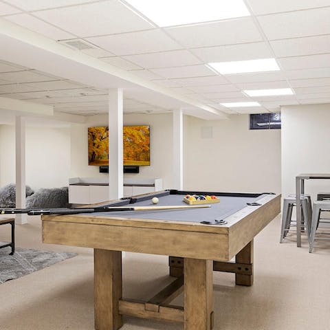 Gather together for family fun in the games room with ping pong and pool tables 