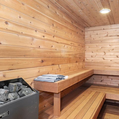 Experience the healing and rejuvinating benefits of the sauna