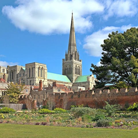 Explore historic Chichester, just over a twenty-minute drive away