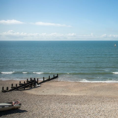 Spend the day on East Wittering Beach, just footsteps from this apartment