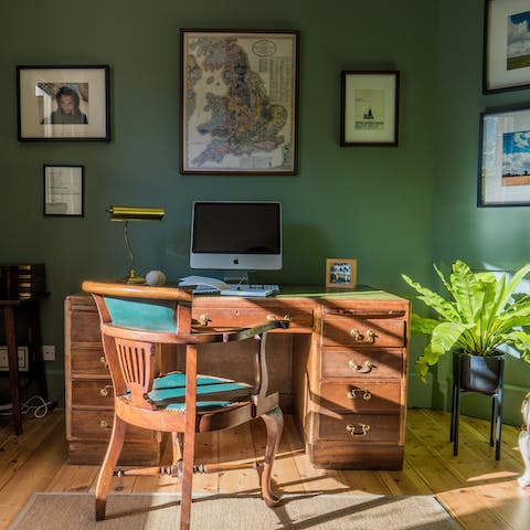Work from home at the light-filled office space