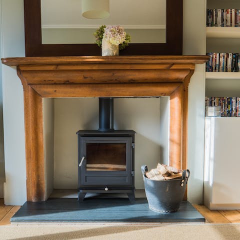 Spend cosy evenings warming your toes by the crackling fire