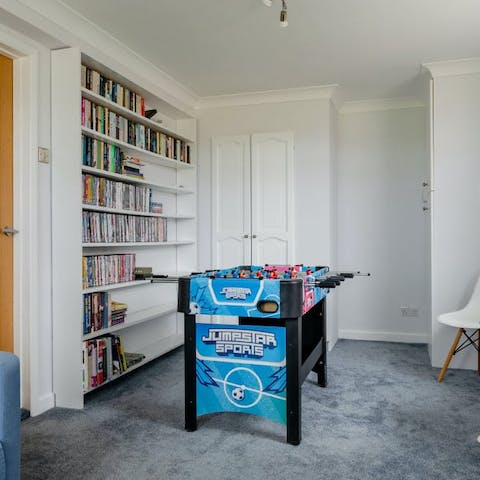 Let the kids big and small tire themselves out with table football