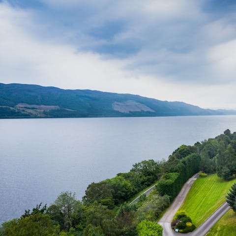 Picnic by the edge of Loch Ness, located just 20 metres from your doorstep