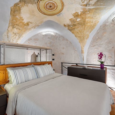 Sleep peacefully under the domed ceiling after a busy day exploring