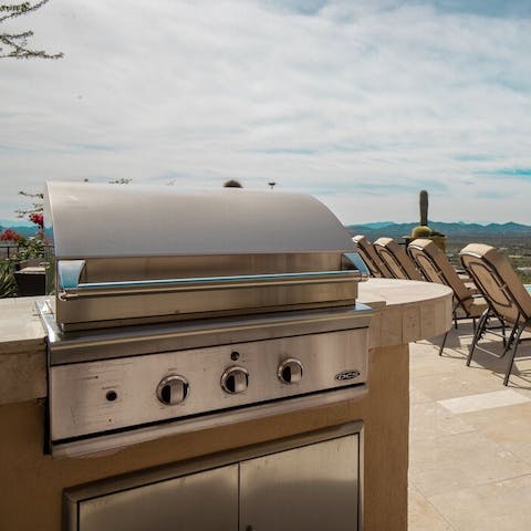Laugh with friends and family while having a classic summer's day barbecue