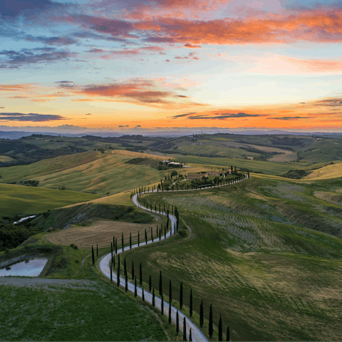 Tuck yourself away in the tranquility of the Tuscany countryside