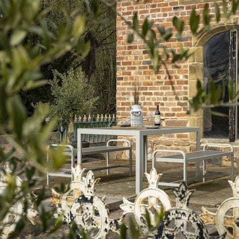 Bring back fish and chips to enjoy alfresco on the terrace