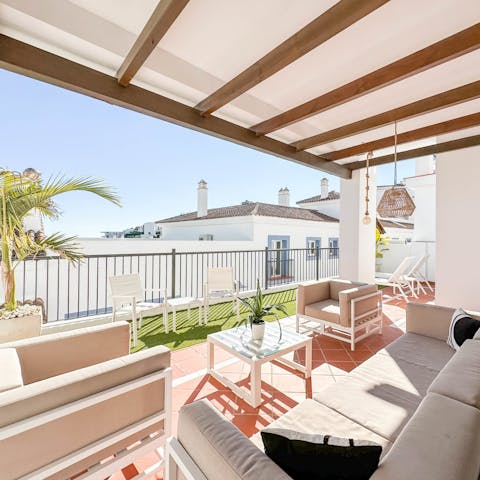 Soak up the sunshine from the private terrace