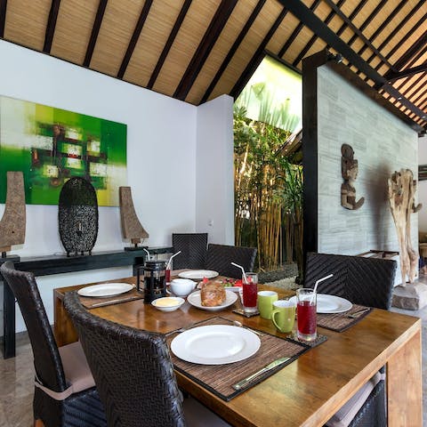 Enjoy local delicacies such as Gado Gado and Nasi Goreng