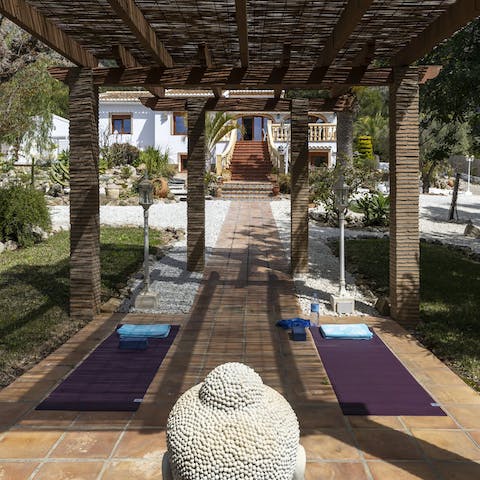 Practise yoga or meditation in this tranquil, shaded spot