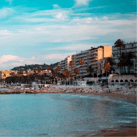 Catch a tan on the soft white sands of Plage du Midi