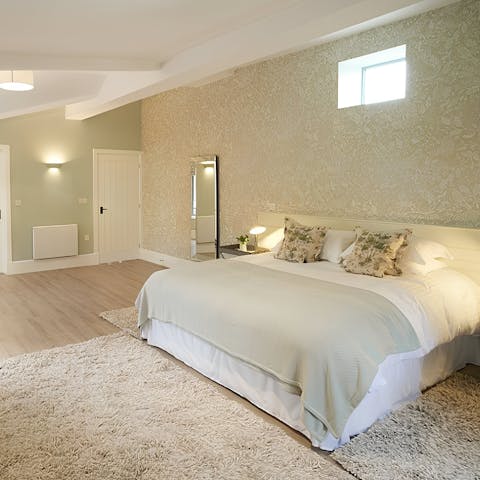 Get a great night's sleep in the very spacious bedroom