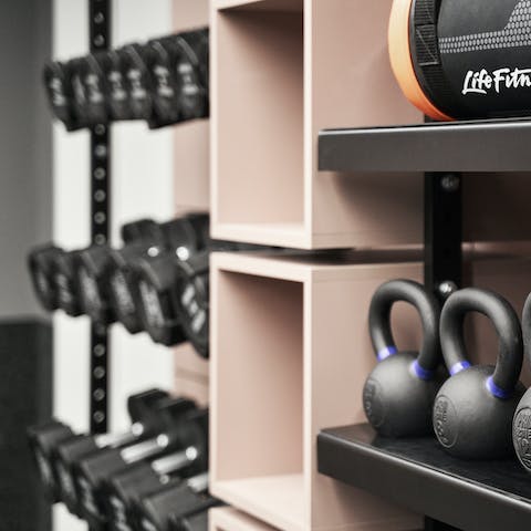 Work up a sweat in the building's gym